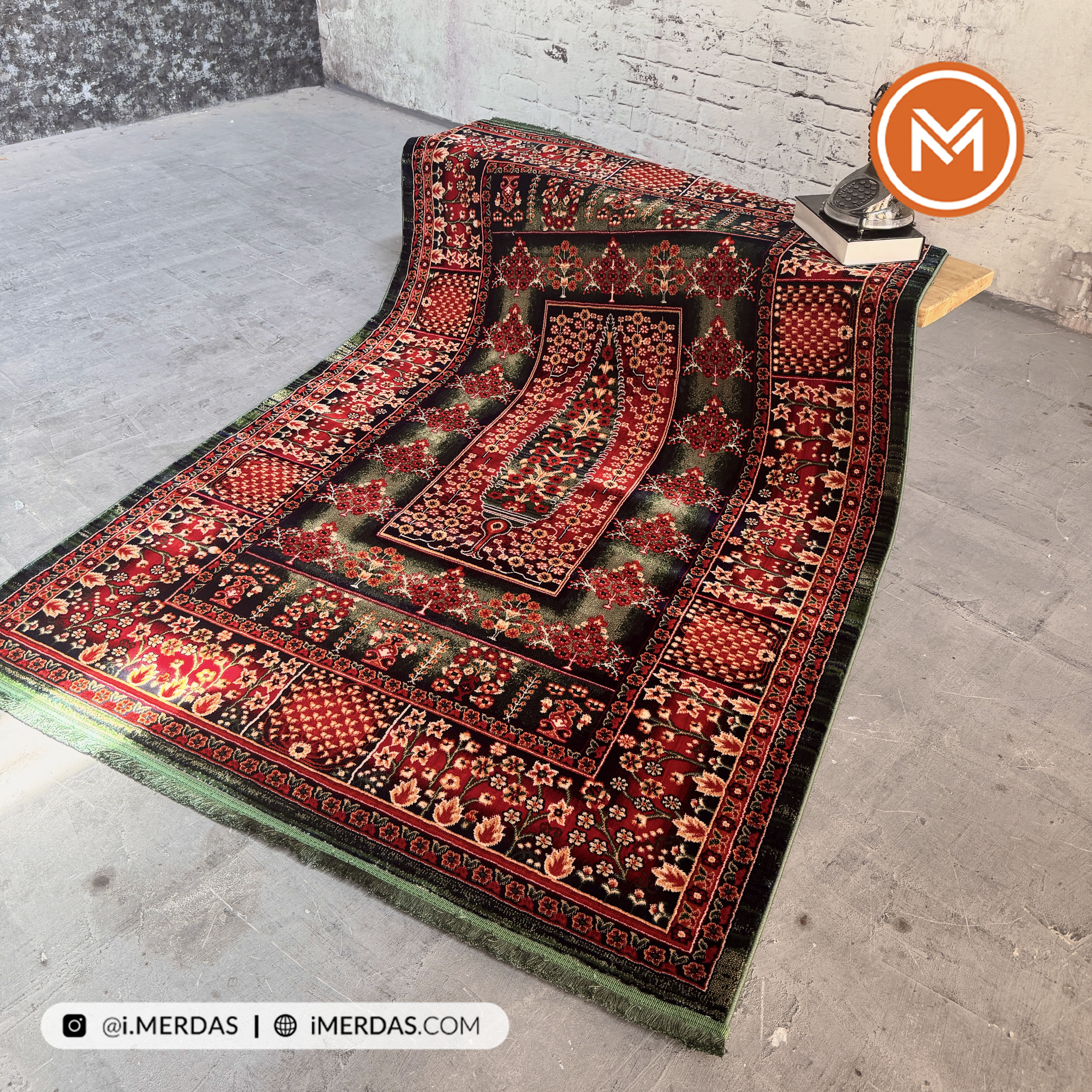 فرش گبه هرمس پلاس کد 66100 زمینه تمام رنگ